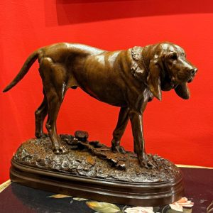 bronze saint huber chien lecourtier xixe 1